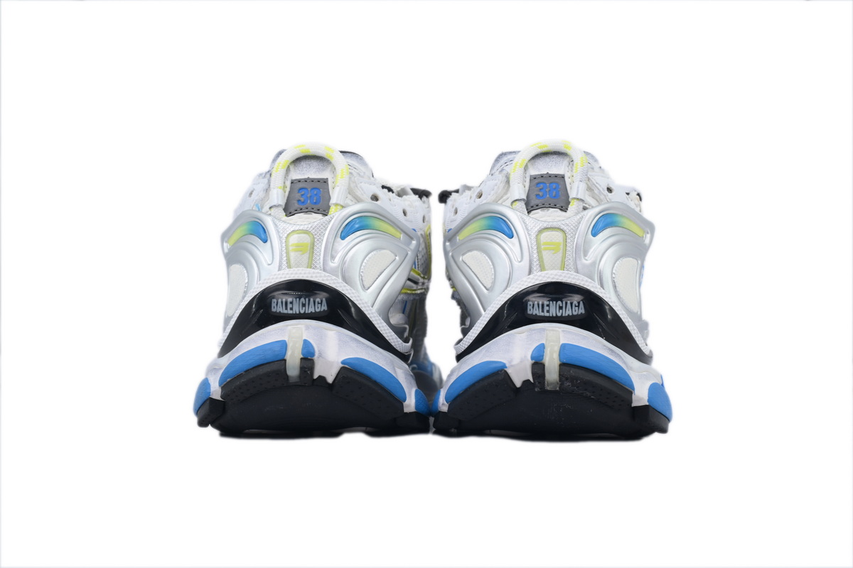Balenciaga Runner Sneaker White Blue Yellow 772767 W3RNY 0213