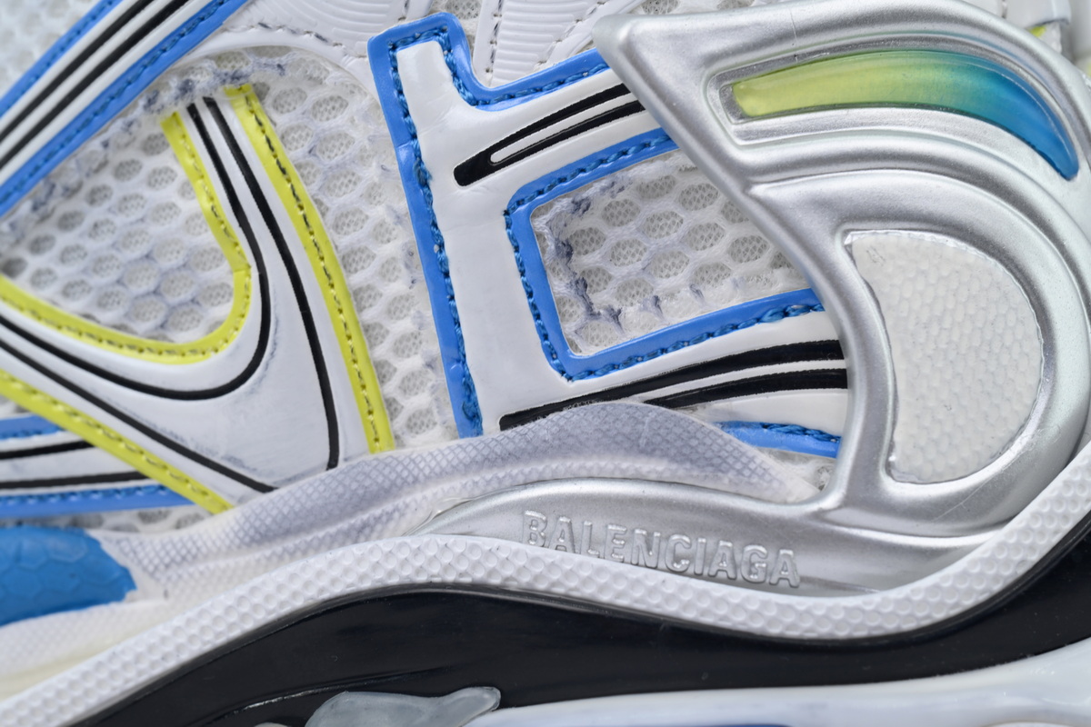Balenciaga Runner Sneaker White Blue Yellow 772767 W3RNY 0213