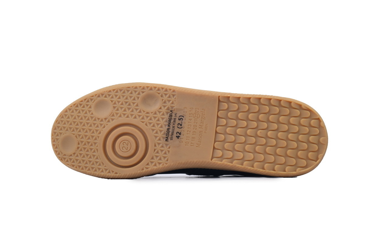 Maison Margiela Replica Black Sneakers Brown Sole