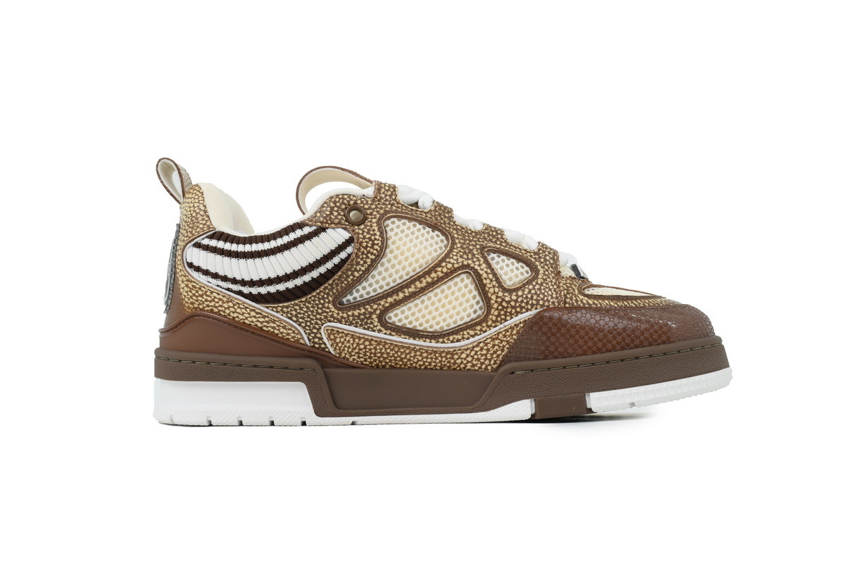 Louis Vuitton LV Skate Sneaker Knitted Collar Khaki 1AHSWN