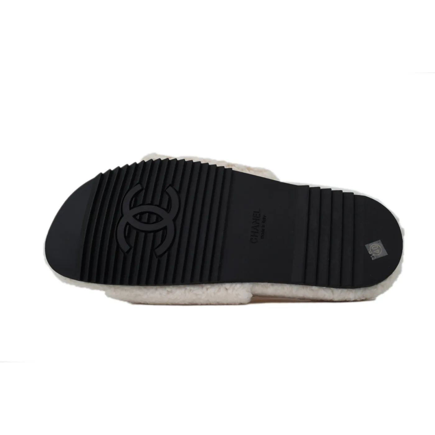 Chanel Wool Slippers White
