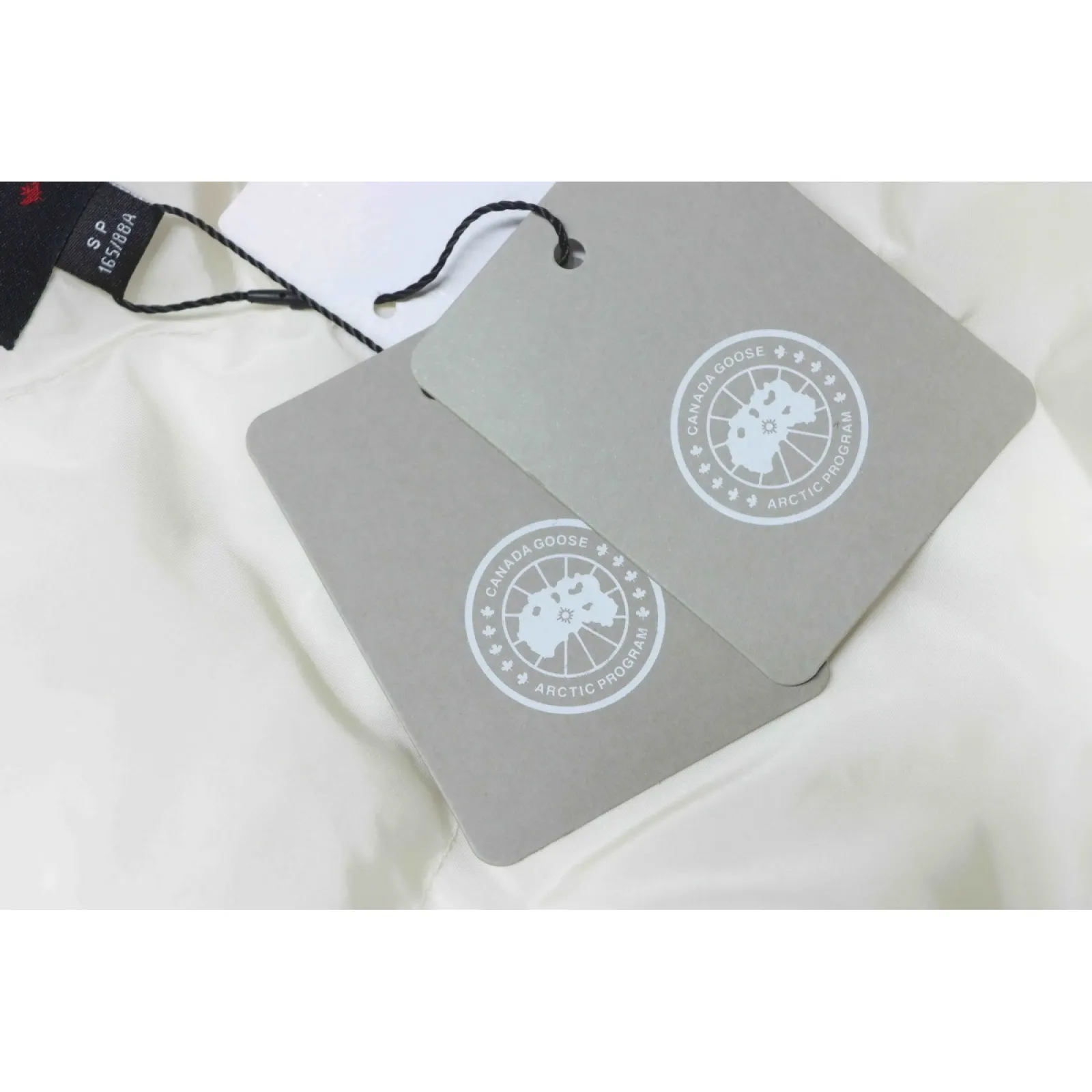 Canada goose Plaid Hooded Knitted Jacket White