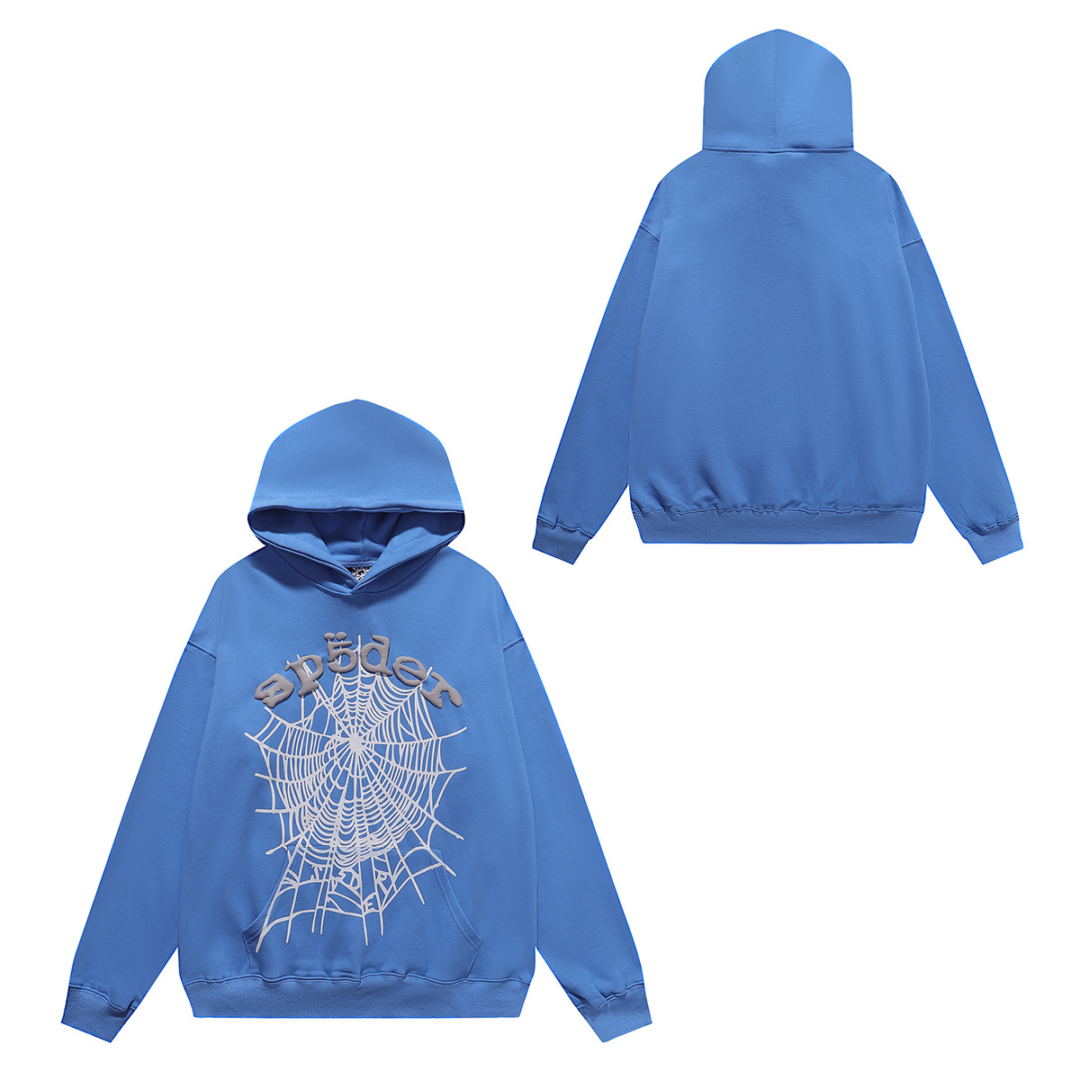 Sp5der OG Web V2 Hoodie & Sweatpant Set Dusty Blue