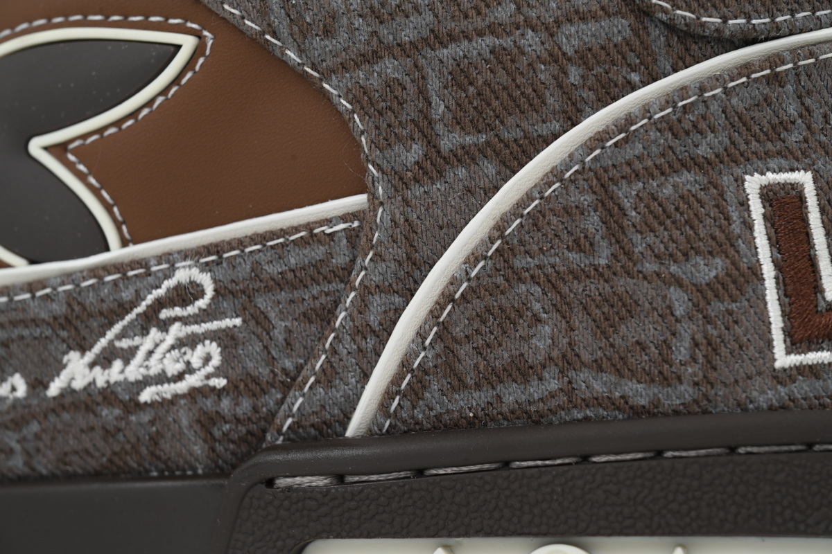 Louis Vuitton LV Trainer Mocha Brown Crocodile