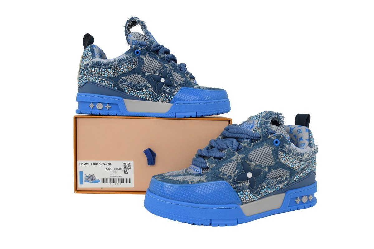 Swarovski x Louis Vuitton Skate Sneaker Blue Monogram