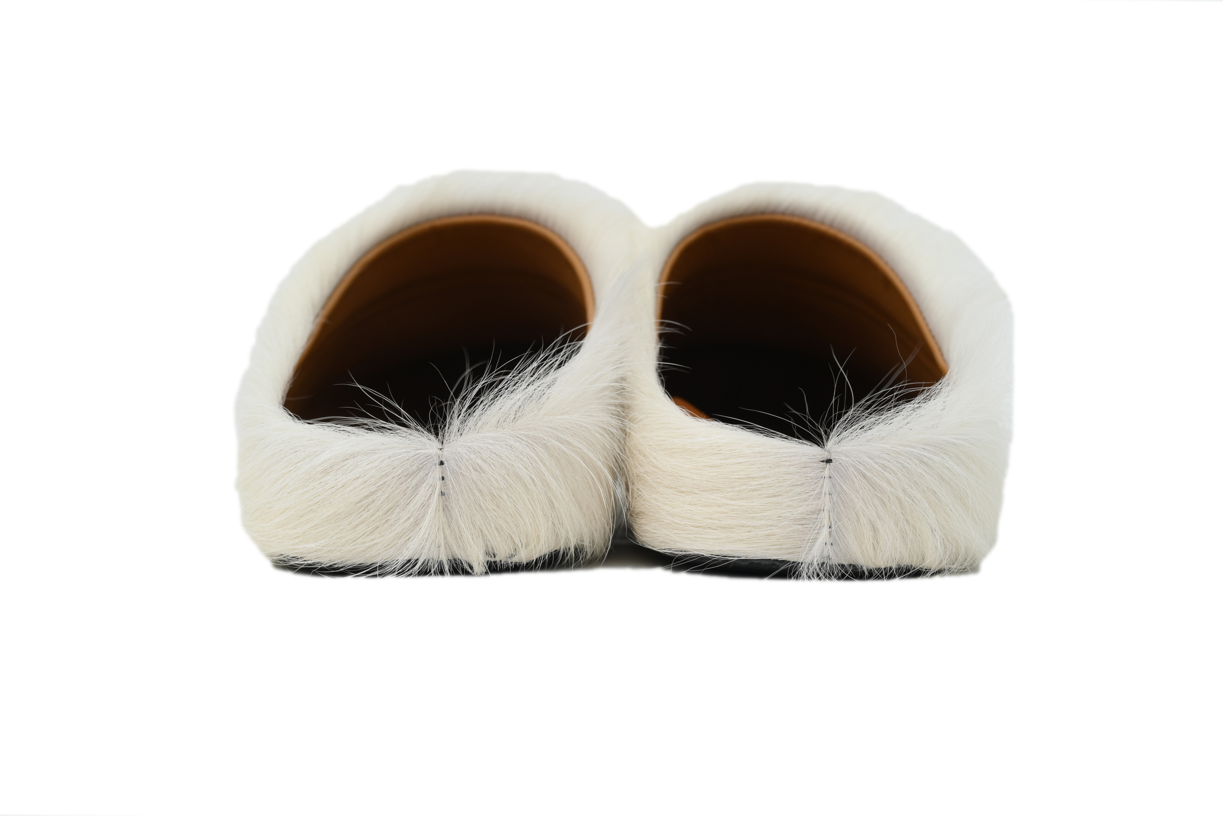 Marni Loafers Long-hair Calfskin Fussbett White Slippers