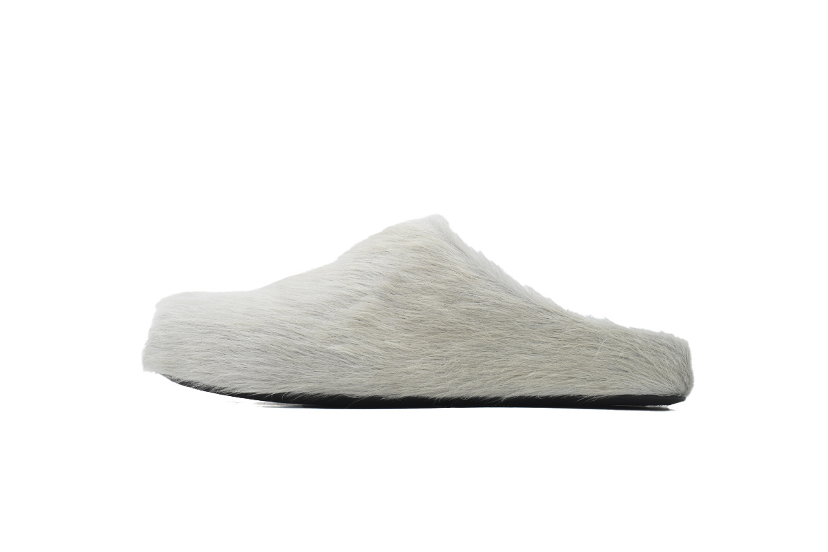 Marni Loafers Long-hair Calfskin Fussbett Grey Slippers