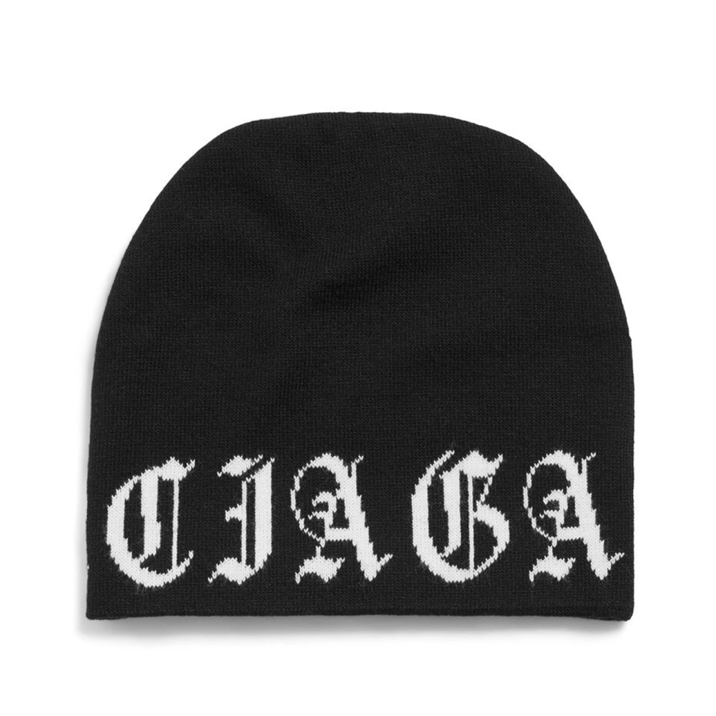 Balenciaga All-around Blackletter Beanie In Black