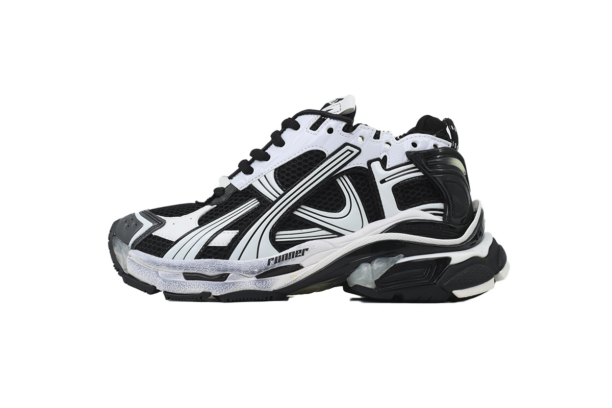 Balenciaga Runner Sneaker White Black 772774 W3RMU 9010